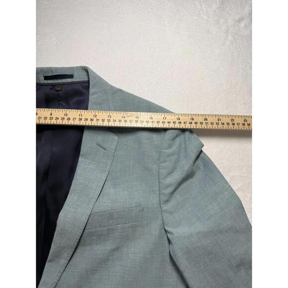 J Crew Ludlow Blazer Mens 40R Green Cotton Summer Chambray Collegiate Preppy - Picture 9 of 9
